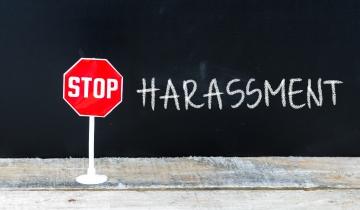 Stop Harassment sign