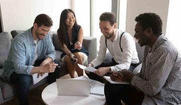 Happy Diverse Team Laughing