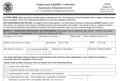 Form I-9